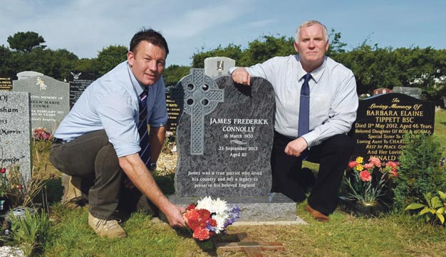 BNP Chairman Adam Walker and National Treasurer Clive Jefferson attend British Hero James Connolly’s grave