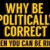 Stop political correctness. The word stop in large white lettering against a red background